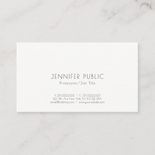 Professional Modern Minimalist Simple Template Business Card