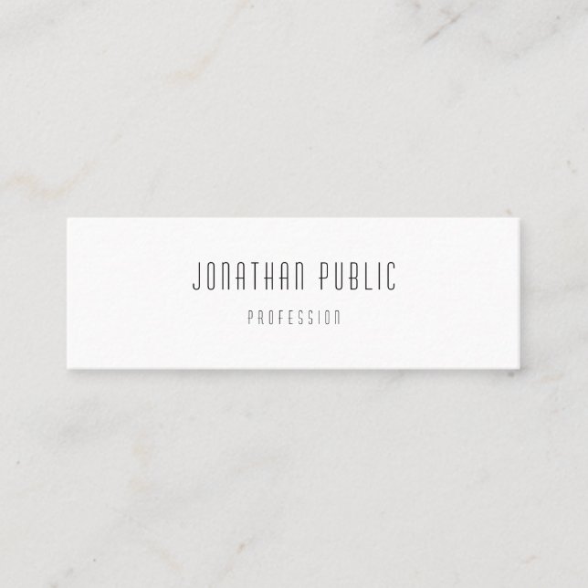 Professional Modern Minimalist Template Elegant Mini Business Card (Front)
