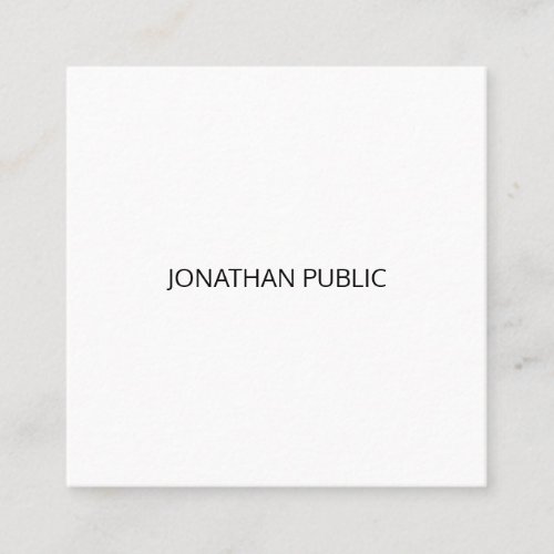 Professional Modern Minimalist Template Elegant Square Business Card