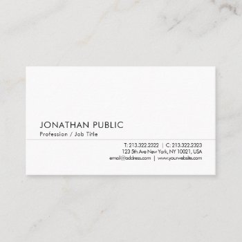 Professional Modern Minimalist Trendy Template Business Card by art_grande at Zazzle