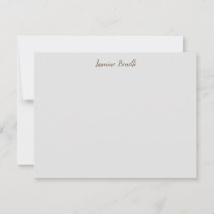 Professional Modern Minimalist Your Name Note Card