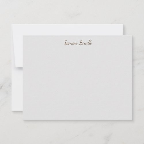 Professional Modern Minimalist Your Name Note Card