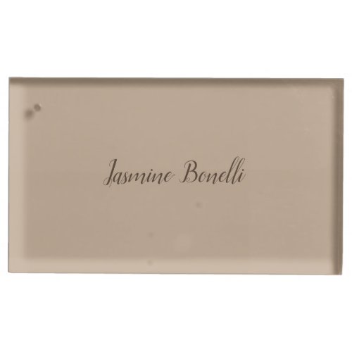 Professional Modern Minimalist Your Name Place Card Holder