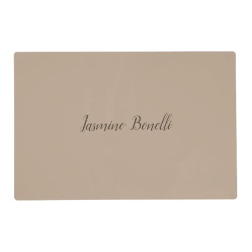 Professional Modern Minimalist Your Name Placemat