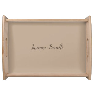 Professional Modern Minimalist Your Name Serving Tray