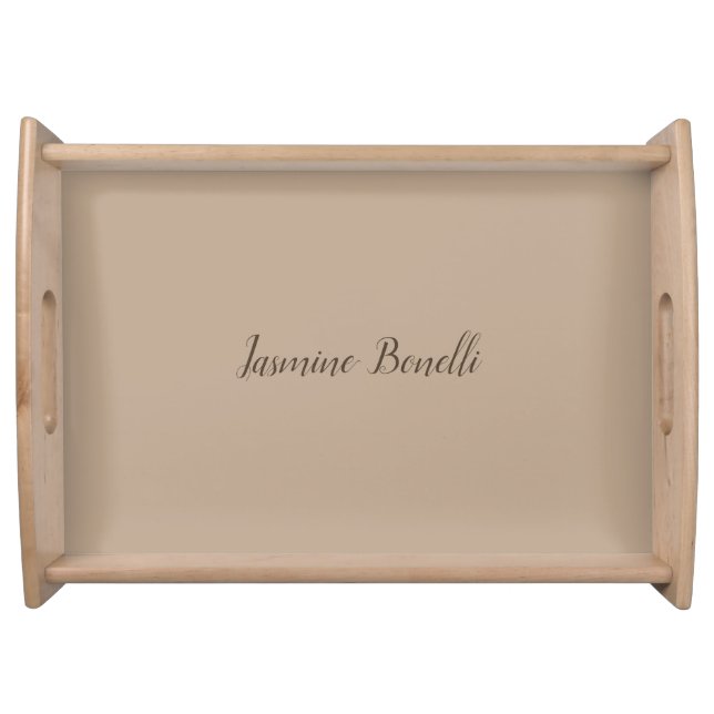 Professional Modern Minimalist Your Name Serving Tray (Front)
