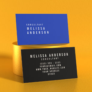 Professional Modern Minimalistic Cerulean Blue Business Card