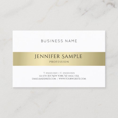 Professional Modern Minimalistic Elegant Plain Business Card