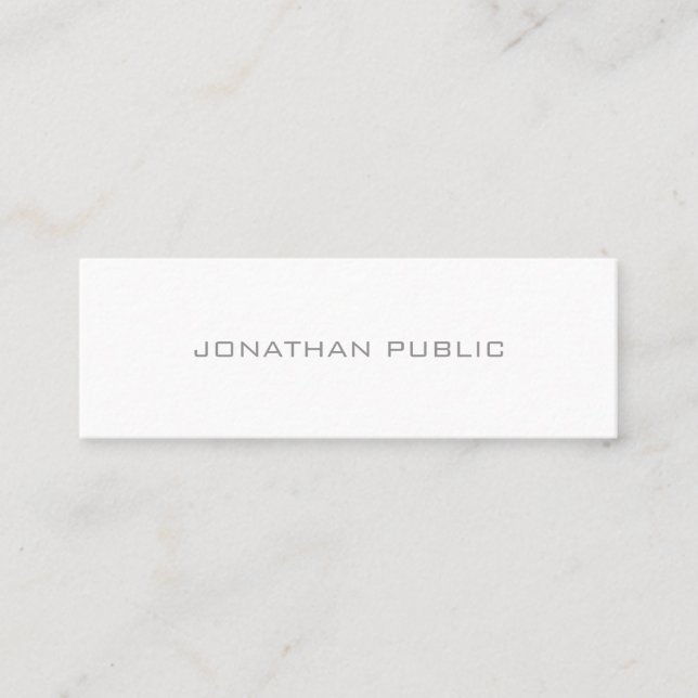 Professional Modern Minimalistic Elegant Template Mini Business Card (Front)