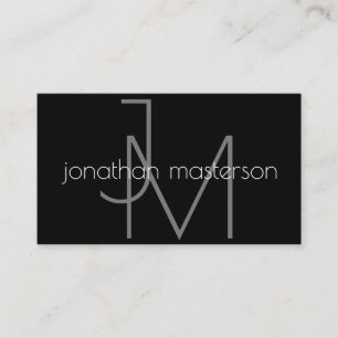 Professional Modern Minimalistic Monogram Business Card