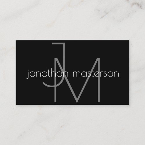 Professional Modern Minimalistic Monogram Business Card