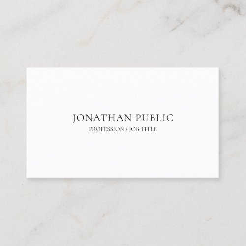 Professional Modern Minimalistic Plain Elegant Business Card
