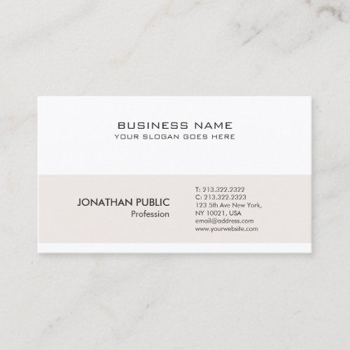 Professional Modern Minimalistic Sophisticated Bus Business Card
