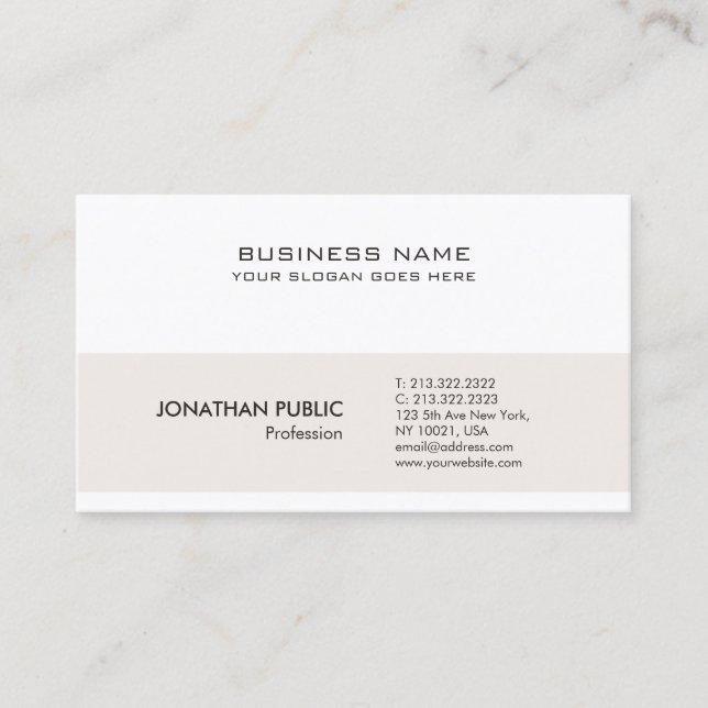 Professional Modern Minimalistic Sophisticated Business Card (Front)
