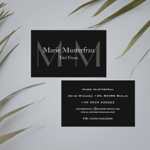 Professional Modern Monogram Business Card