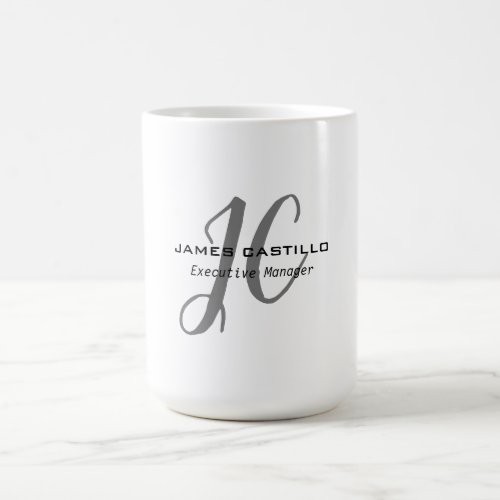 Professional Modern Monogram Calligraphy Script Coffee Mug