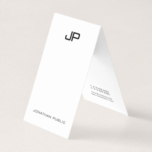 Professional Modern Monogram Elegant Simple Top Business Card