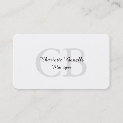 Professional Modern Monogram Minimalist Creation Business Card