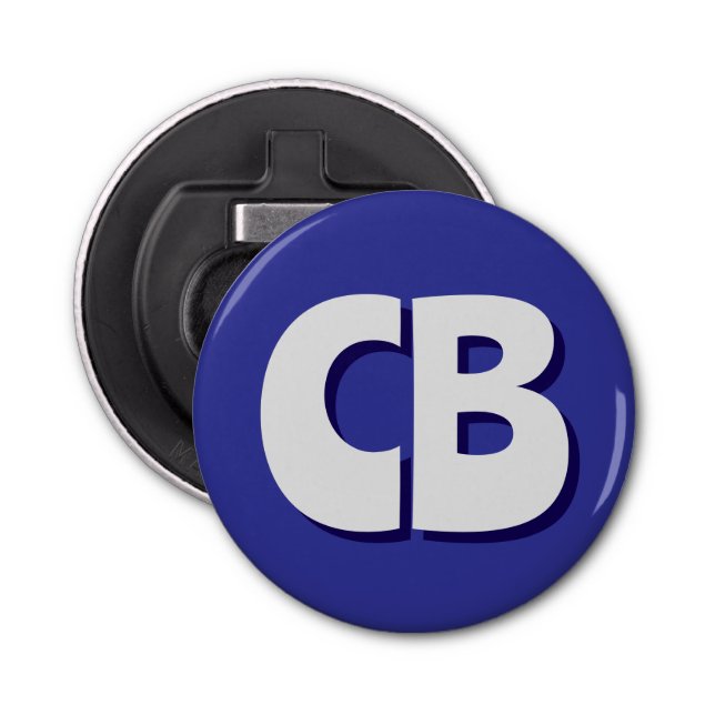 Professional Modern Monogram Minimalist Initials Bottle Opener (Front)