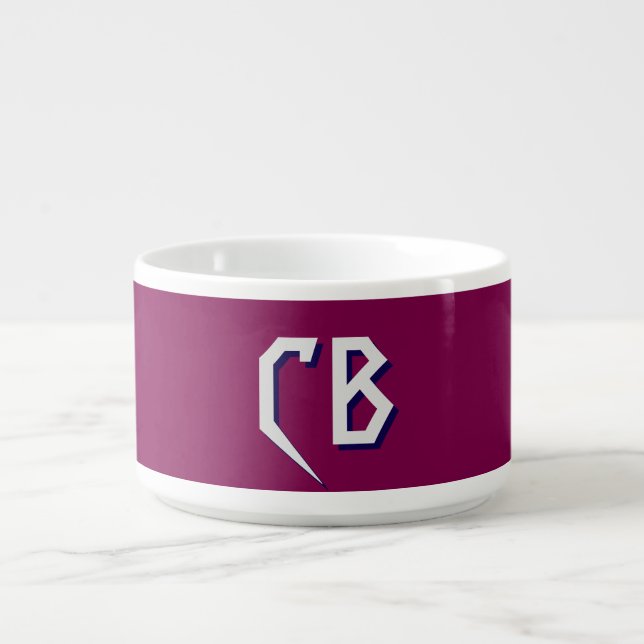 Professional Modern Monogram Minimalist Initials Bowl (Center)