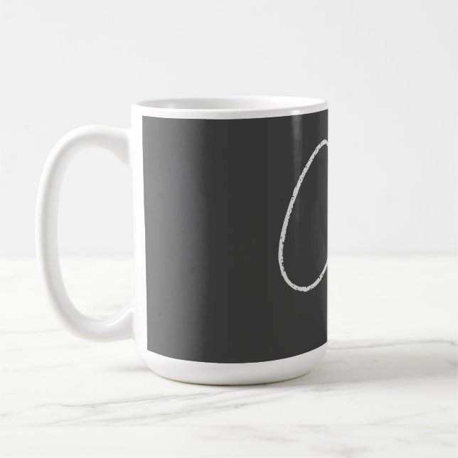Professional Modern Monogram Minimalist Initials Coffee Mug (Left)