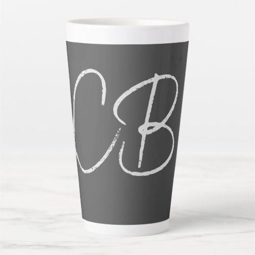 Professional Modern Monogram Minimalist Initials Latte Mug