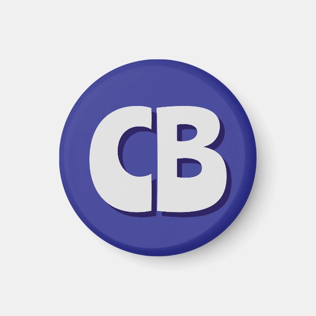 Professional Modern Monogram Minimalist Initials Magnet (Front)