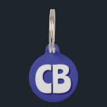 Professional Modern Monogram Minimalist Initials Pet ID Tag<br><div class="desc">You Can Easily Change the Fonts,  Background Image and Color,  Letter Characters.</div>
