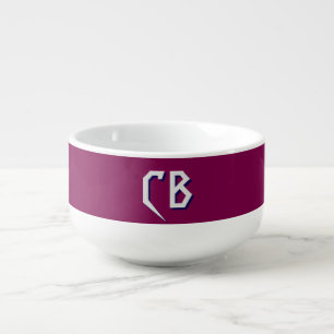 Professional Modern Monogram Minimalist Initials Soup Mug