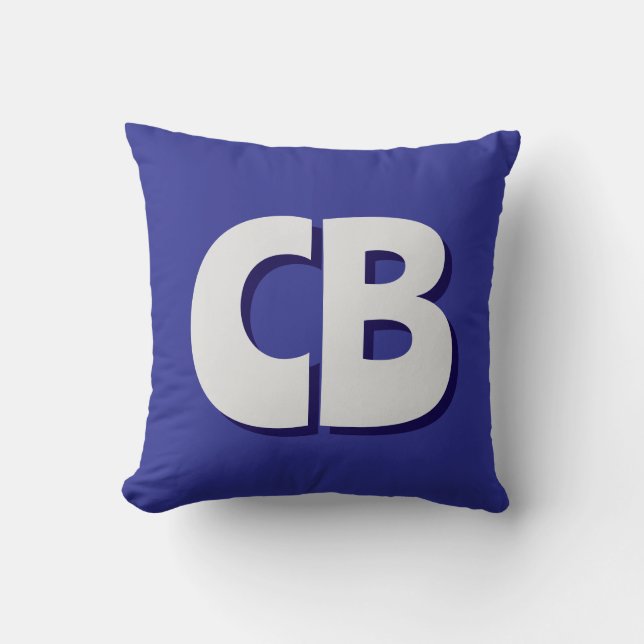Professional Modern Monogram Minimalist Initials Throw Pillow (Front)