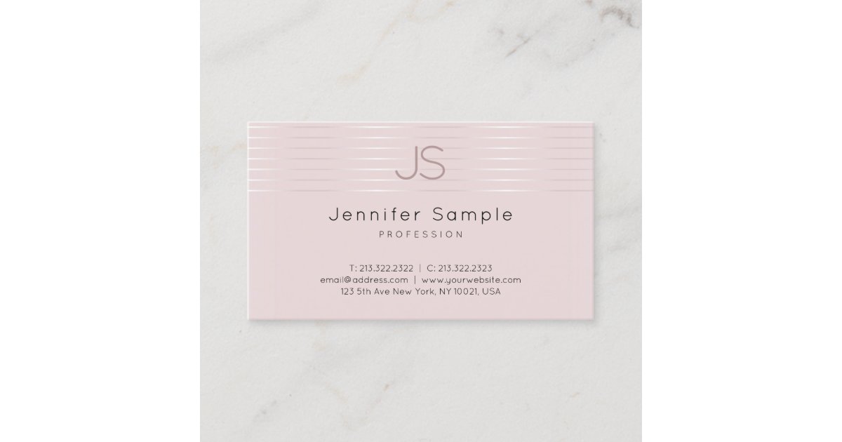 Professional Modern Monogram Template Elegant Business Card | Zazzle