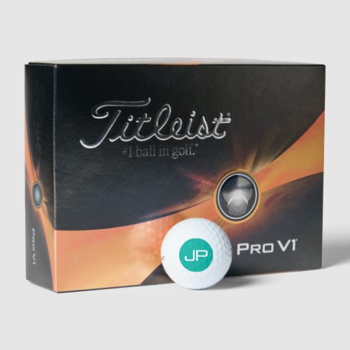 Professional Modern Monogram Titleist Pro V1 Teal Golf Balls