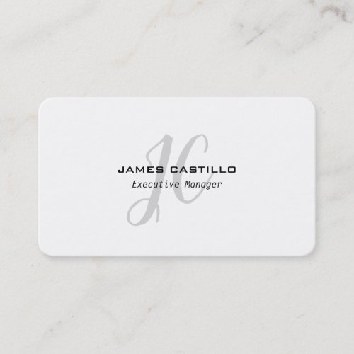 Professional Modern Monogrammed Business Card