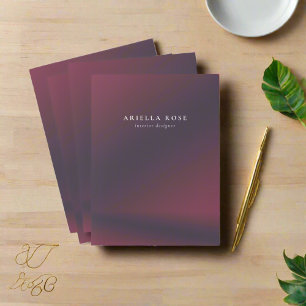 Professional Modern Ombre Monogrammed Initial Pocket Folder