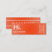 Professional Modern orange mini business cards (Front/Back)