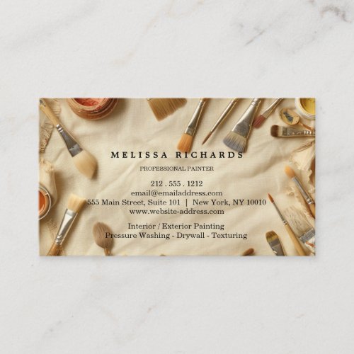 Professional Modern Painter Painting Business Card