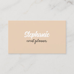 Professional Modern Peach Orange Custom Name Business Card