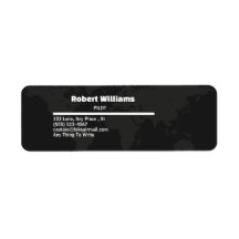 Professional Modern Pilot World Map Business Card