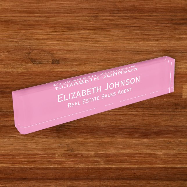 Professional Modern Pink Corporate Office Title Nameplate (Professional Modern Pink Corporate Office Title Nameplate)