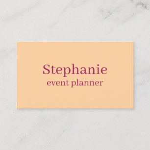 Professional Modern Pink Orange Elegant Girly Business Card