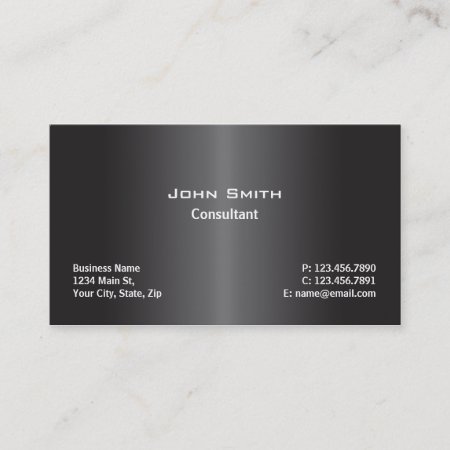 Professional Modern Plain Computer Repair Black Business Card