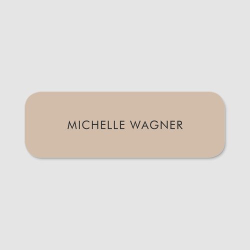 Professional Modern Plain Elegant Minimalist Name Tag