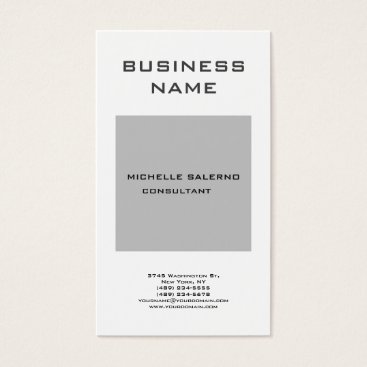 Professional Modern Plain Grey White Minimalist Business Card Professional Modern Plain Grey White Minimalist Business Card