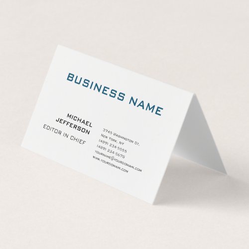 Professional Modern Plain Simple Business Card