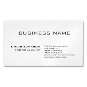 Professional Modern Plain Simple Business Card Magnet