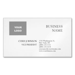 Professional Modern Plain Simple Business Card Magnet