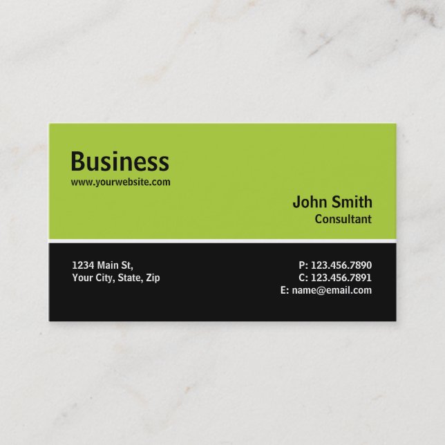 Professional Modern Plain Simple Computer Repair Business Card (Front)
