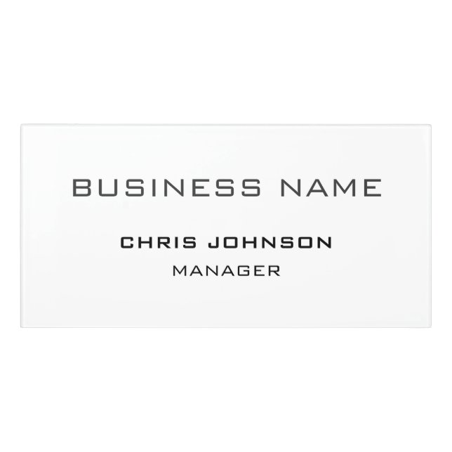 Professional Modern Plain Simple Door Sign (Classic Front)