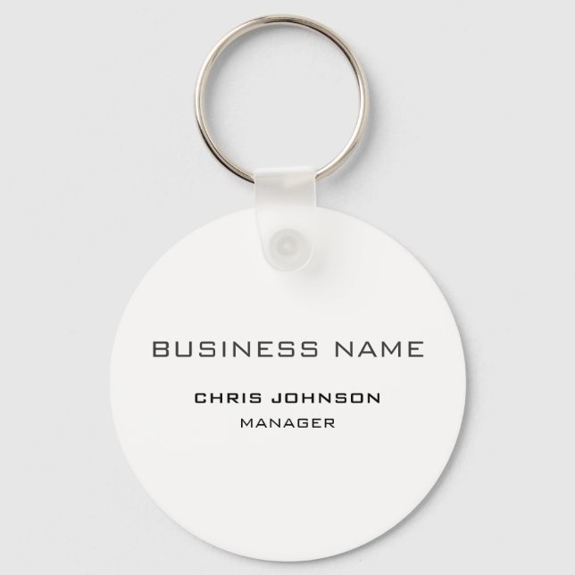 Professional Modern Plain Simple  Keychain (Front)