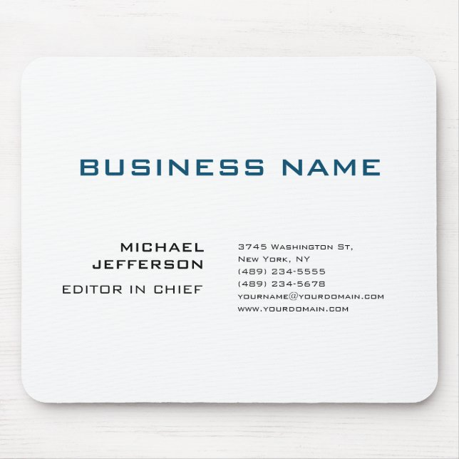 Professional Modern Plain Simple Mouse Pad (Front)